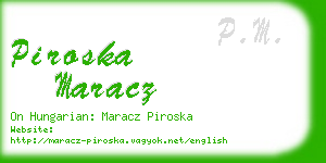 piroska maracz business card